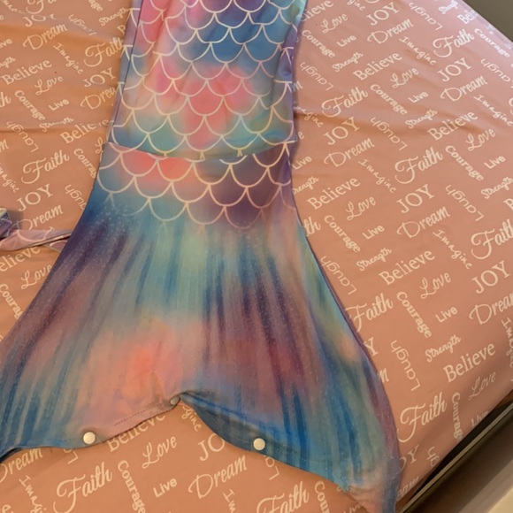 Mermaid Bikini Set. Mermaid Tail Cover Up - Picture 2 of 3